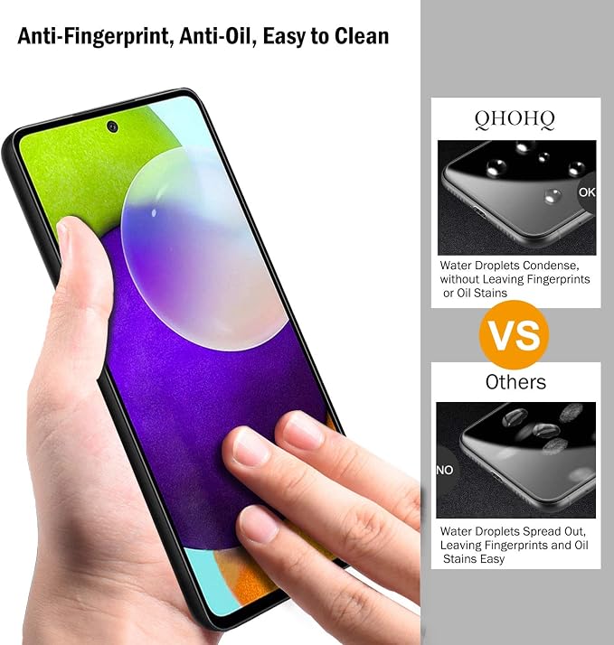 QHOHQ 3 Pack Screen Protector for Samsung Galaxy A52 4G/5G - Image 3