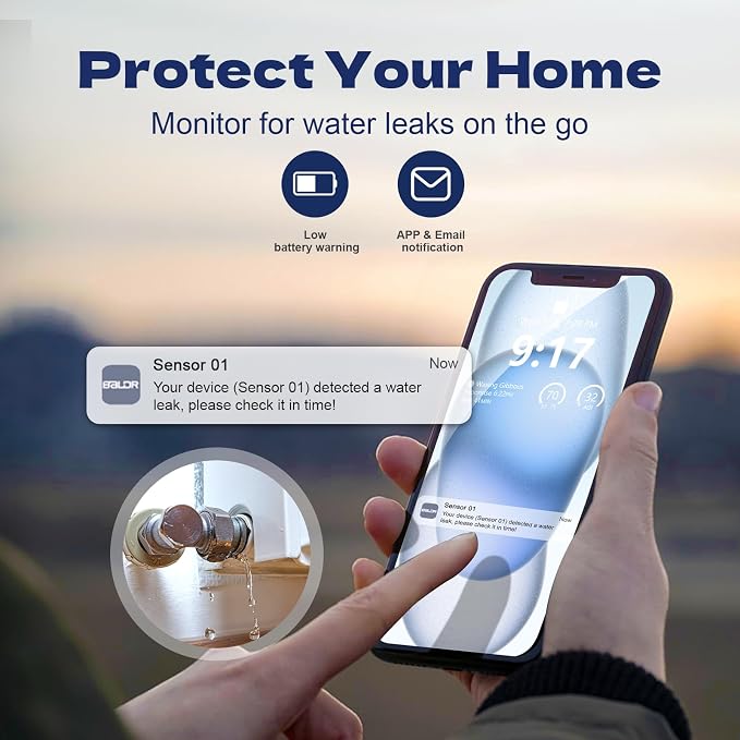 Baldr Smart Water Leak Detector Wireless Wi-Fi Water Sensor - Image 2