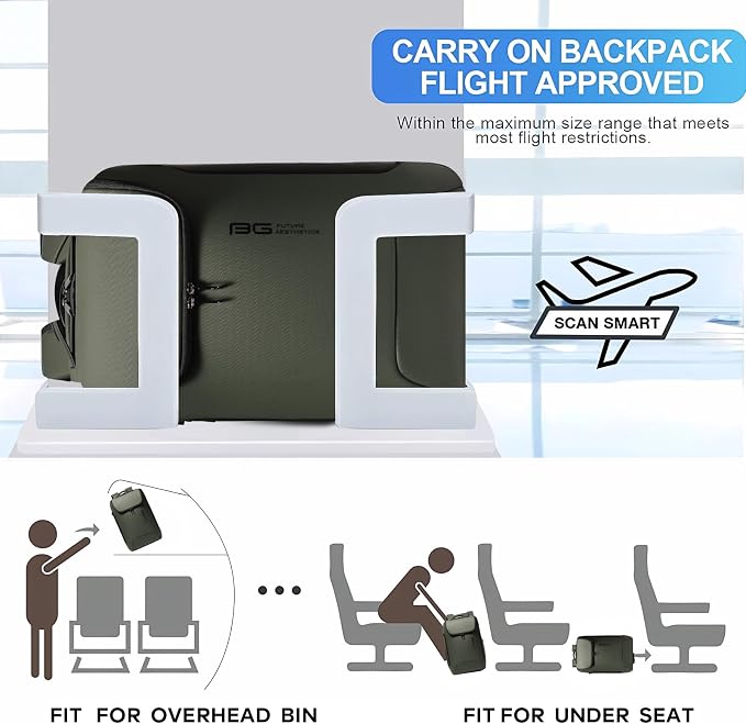 BANGE Men's Laptop Backpack for 17.3Inch Notebook, Airline Approved Travel - Image 5