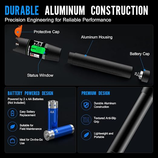 Fiber Optic Visual Fault Locator Kit, VFL Pen Compatible - Image 3