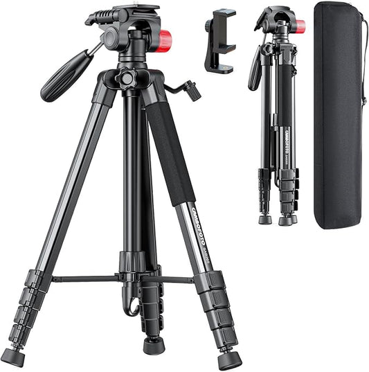 CAMBOFOTO 74"-Camera-Tripod, Porfessional Aluminum Heavy Duty Tripod Stand by CAMBOFOTO