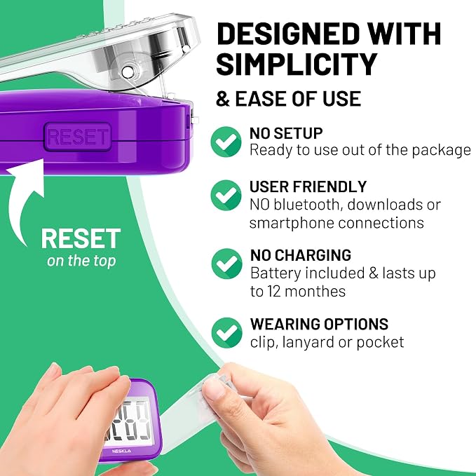 3D Pedometer for Walking, Simple Step Counter - Image 3