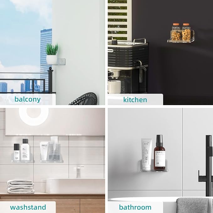 Wall Mount Floating Shelves for 2 Pcs Security Baby Camera Shelf Mini Speaker - Image 5