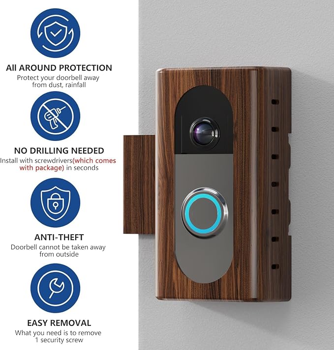 KIMILAR Anti-Theft Video Doorbell Mount Compatible - Image 4