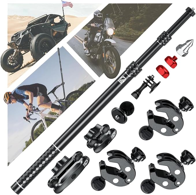 VAZESWIN Aluminum Alloy Motorcycle Camera Mount Kit by VAZESWIN