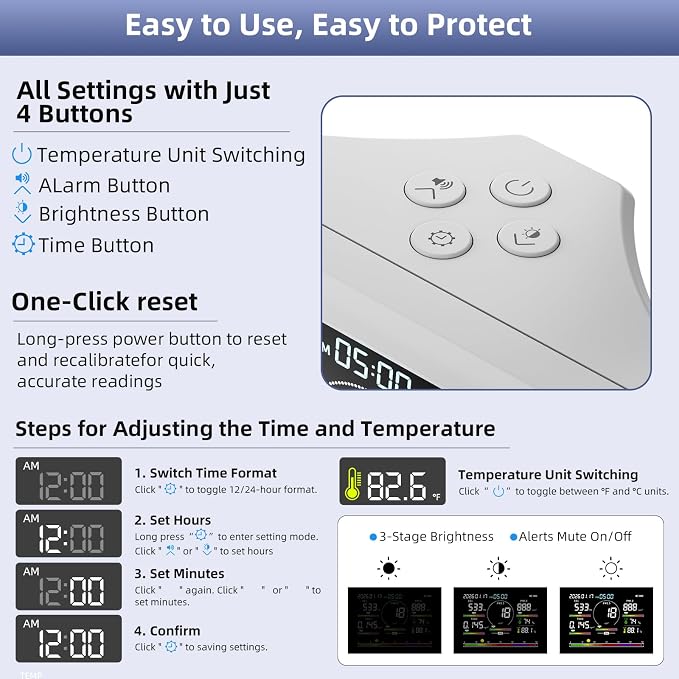 Indoor Air Quality Monitor for Home, CO2 Detector - Image 7