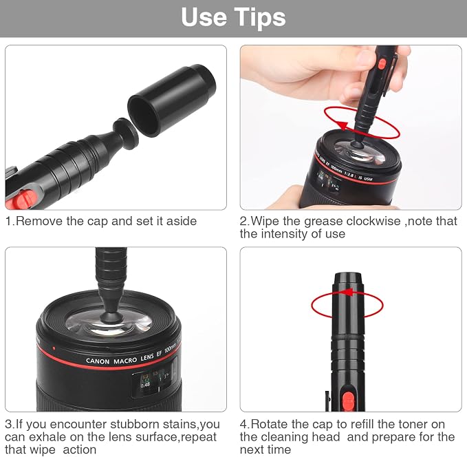 17-in-1 Camera Cleaning Kit for DSLR Cameras, - Image 4