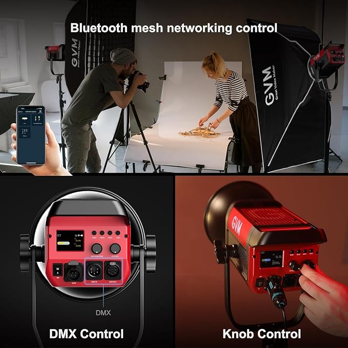 GVM 200W LED Video Light with Softbox, SD200B Photography Lighting Kit with - Image 5