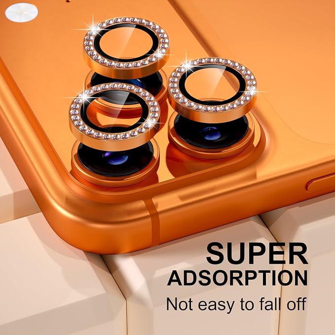 Misea Compatible for iPhone 17 Pro/iPhone 17 Pro Max Camera Lens Protector Bling - Image 6