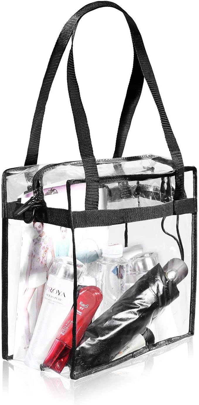 BAGAIL Clear Bags 12x6x12 Stadium Approved Clear Tote Bag - Image 4