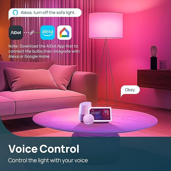Linkind Smart Light Bulbs with Remote Control, Smart Bulb that Work with Alexa - Image 4