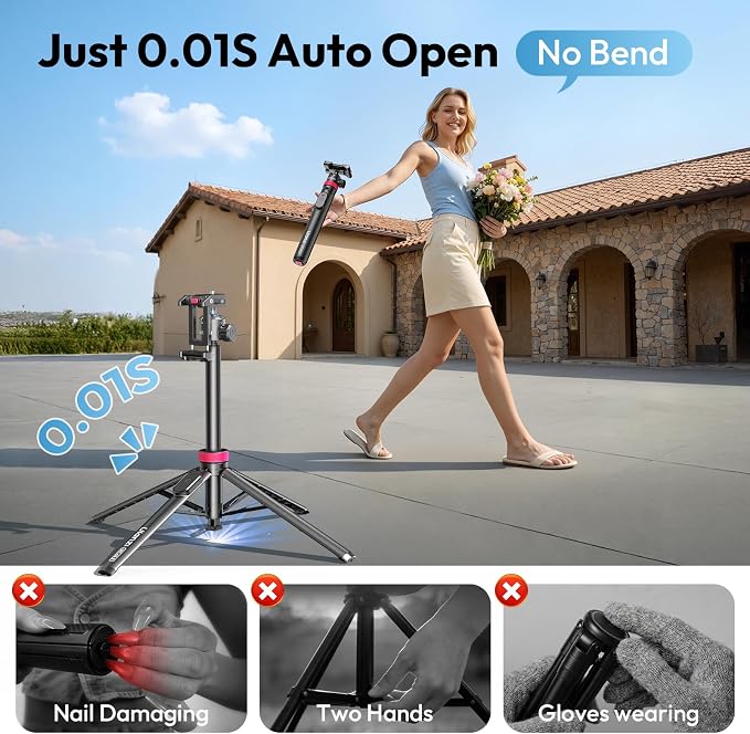 ULANZI 0.01s Auto Pop Open Phone Tripod - Image 2