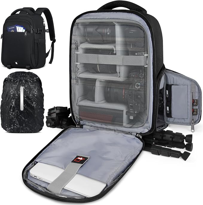 RAINSMORE Camera Backpack Camera Bag by RAINSMORE