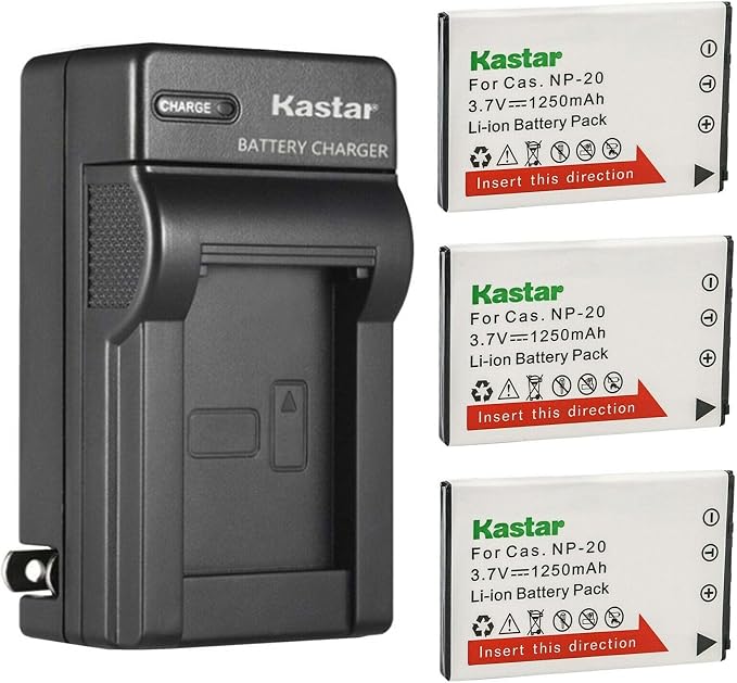 Kastar 3-Pack Battery & AC Wall Charger by Kastar
