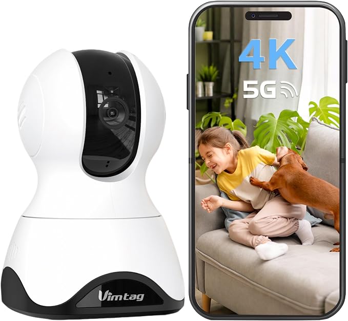 VIMTAG 4K 8MP Pan/Tilt Pet Camera Indoor by Vimtag