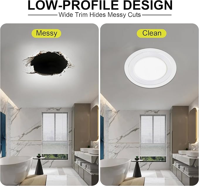 12 Pack Goof Rings for 6 Inch Recessed Lights - Image 3