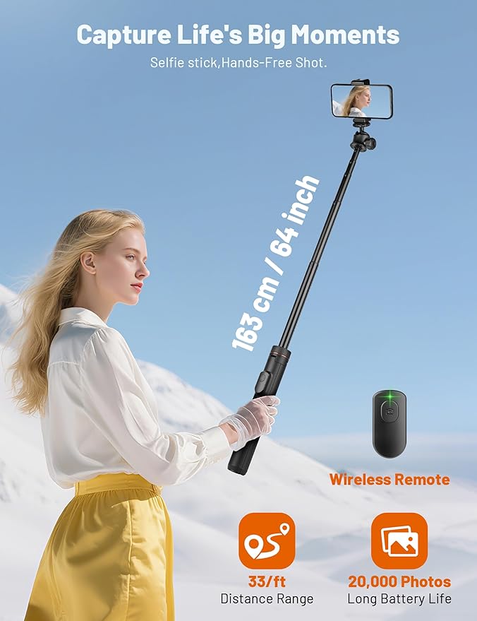 JOILCAN Tripod for iPhone & Camera, Extendable Portable Phone Tripod Stand for - Image 4