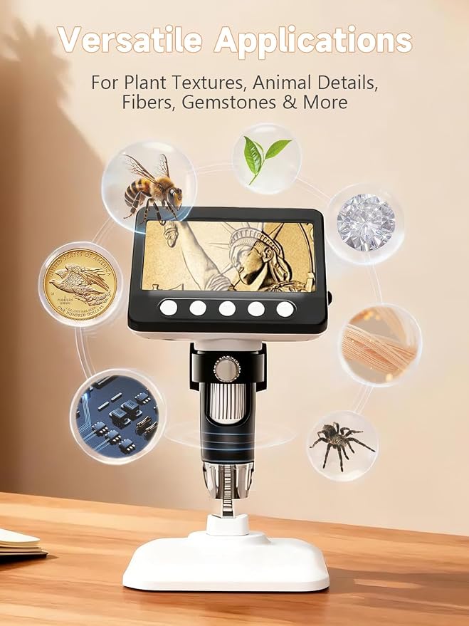 Coin Microscope for Error Coins, 4.3 inches 1080P LCD Digital Microscope - Image 6