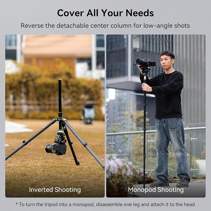 SmallRig CT210 Video Tripod, Professional Camera Tripod Compatible - Image 3