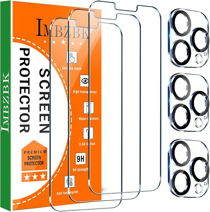 IMBZBK 3 Pack Screen Protector for iPhone 13 Pro Max by IMBZBK