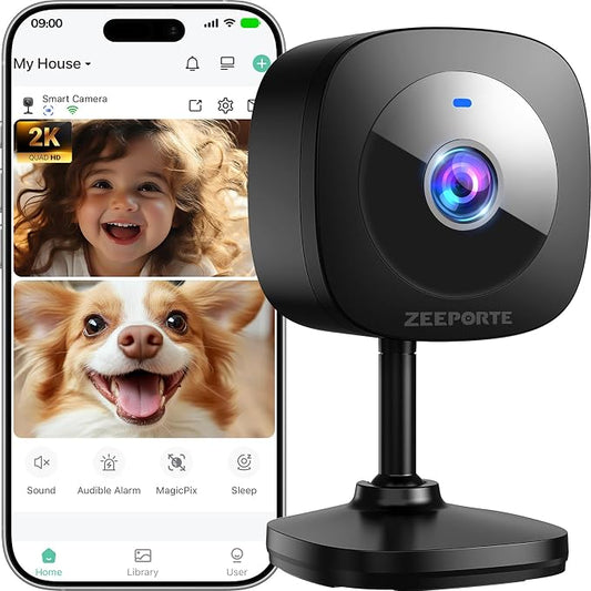 ZEEPORTE 2K Indoor Cameras for Home Security by ZEEPORTE+SECURITY