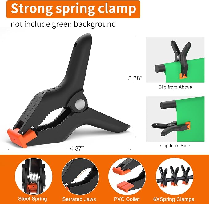 Forlogic Portable T-Shape Backdrop Stand Support Kit 8x7.2ft, Adjustable Photo - Image 6