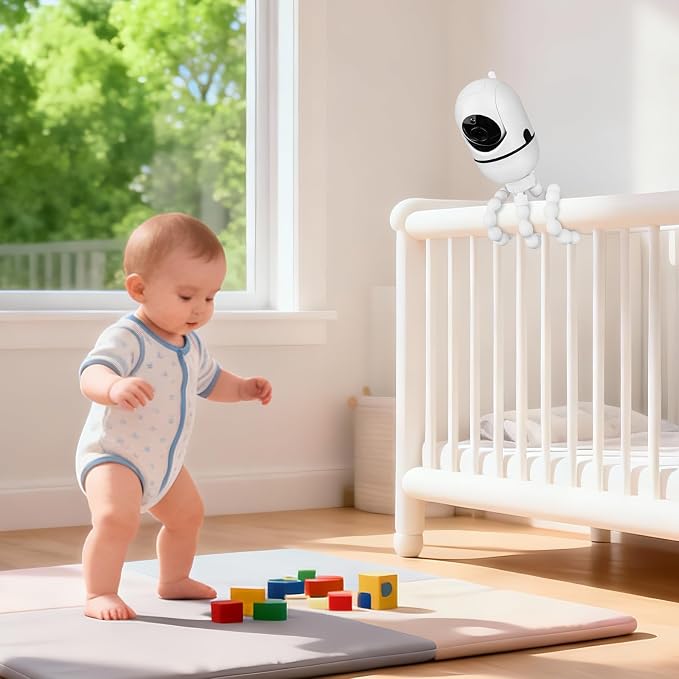 Tripod Baby Monitor Mount, Flexible Baby Camera Stand Compatible - Image 3