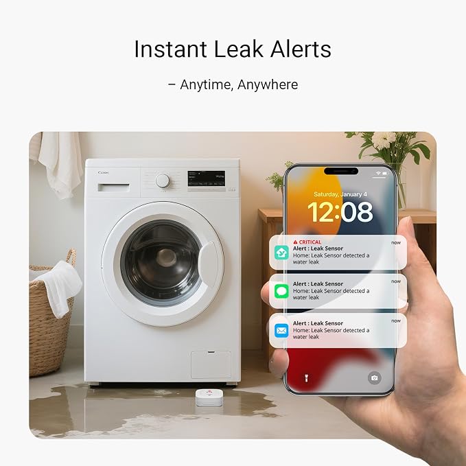 YoLink Water Leak Starter Kit: Hub + 4 Leak Sensor 4, LoRa Long-Range, - Image 3