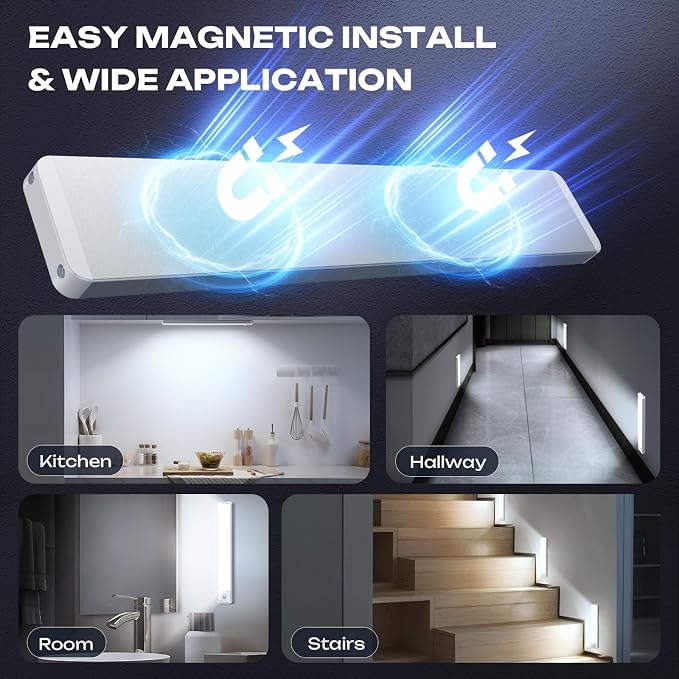 Under Cabinet Lighting Wireless LED Motion Sensor Magnetic Light 2200maAh - Image 3