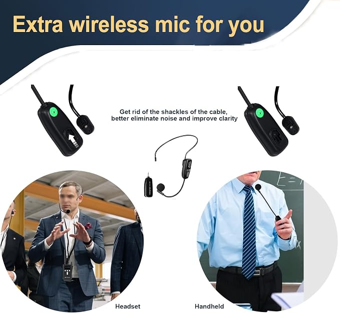 Retekess T130S School Tour Guide System, Tour Guide Microphone and Speaker - Image 4