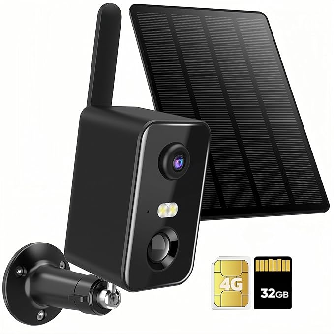 No WiFi Security Camera, 4G LTE Cellular Security Camera Battery Powered by Unknown