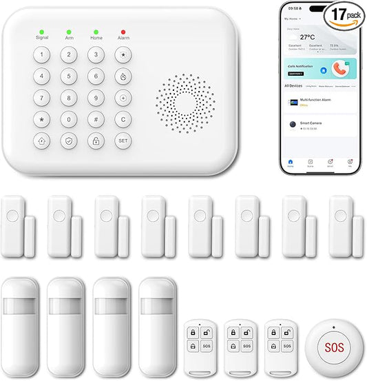 Alarm System for Home Security, WiFi+GSM/4G Compatible by PGST