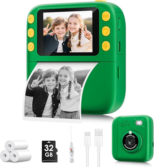 Instant Print Camera for Kids, Christmas Birthday Gifts for Girls Boys by Yusuuo