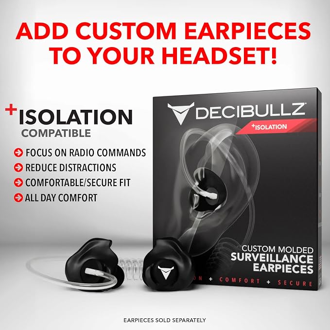 Decibullz 3.5mm Radio Headset Receiver, Listen only Acoustic Coil Tube Radio - Image 4