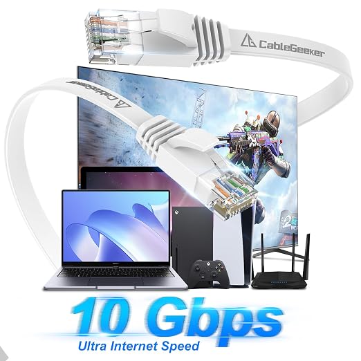 Cat 6 Ethernet Cable 15ft, Indoor&Outdoor, High Speed 10Gbps Flat Internet - Image 2