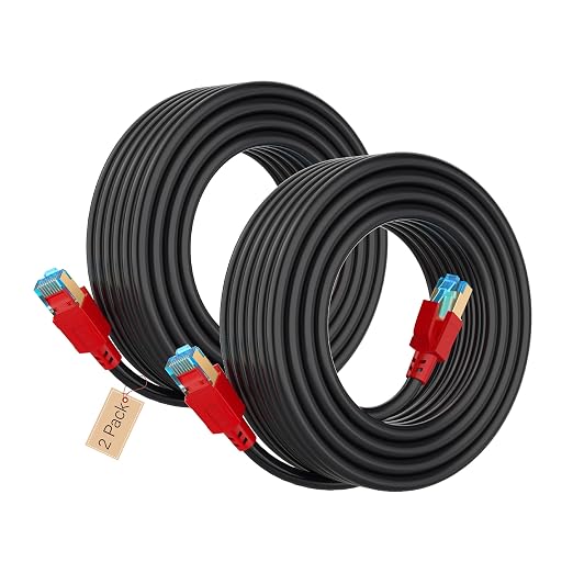 AOPOCKAN TECH Cat 8 Ethernet Cable 15 ft 2 Pack, High Speed Heavy Duty Network by AOPOCKANTECHEthernetCables
