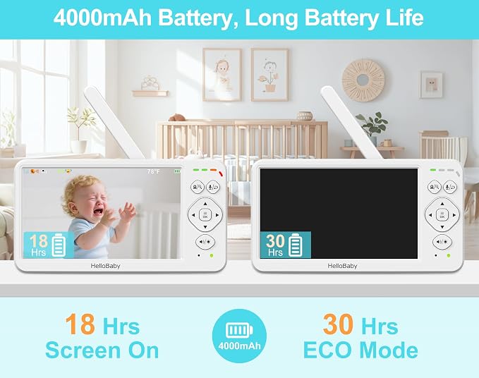 HelloBaby 6” Video Baby Monitor - Image 9