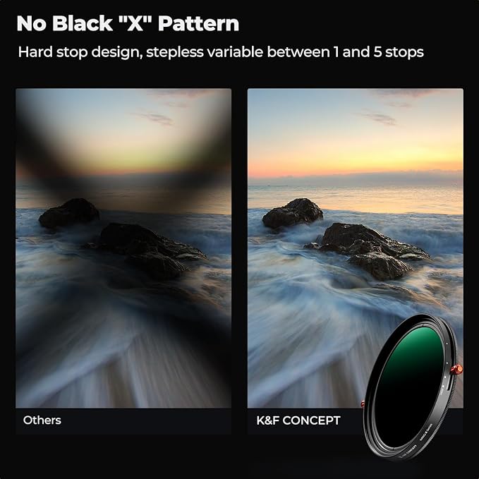 K&F CONCEPT 82mm Variable Fader ND2-ND32 ND Filter and CPL Circular Polarizing - Image 4
