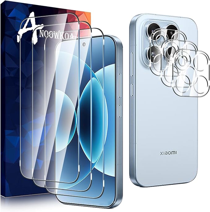 Anoowkoa 3 Pack for Xiaomi 17 Screen Protector + Xiaomi 17 Camera Lens Tempered by Anoowkoa
