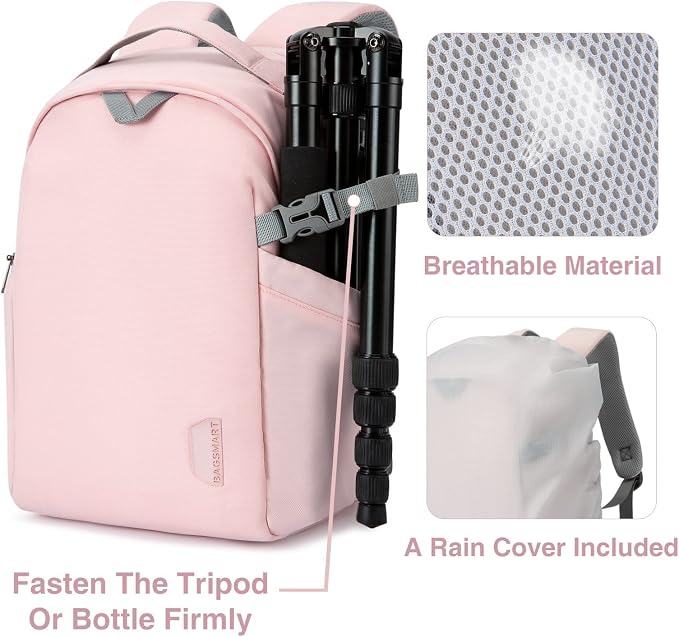 BAGSMART Camera Bag, Camera Backpack, DSLR SLR Camera Case Fits 13.3 Inch Laptop - Image 7