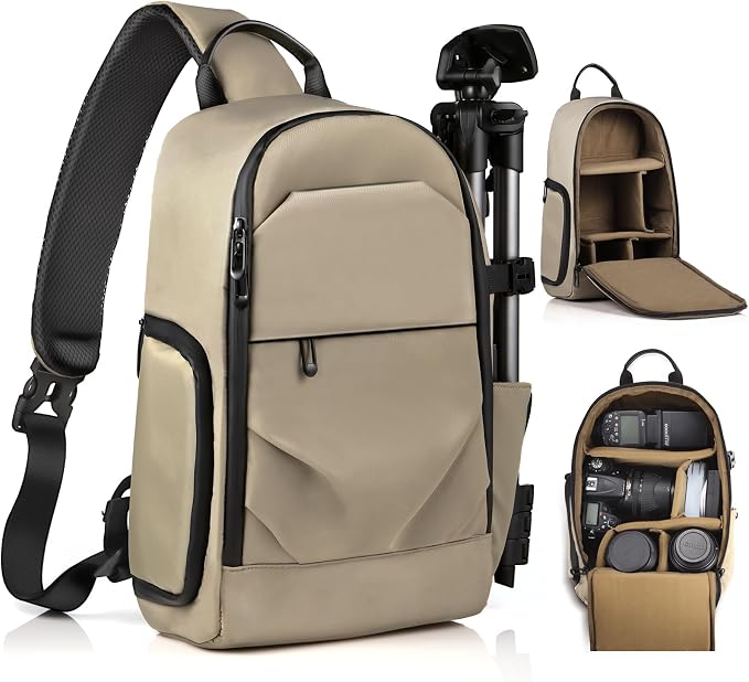 TAAOKA Camera Sling Bag, DSLR/SLR/Mirrorless Camera Backpack Case Shockproof by TAAOKA