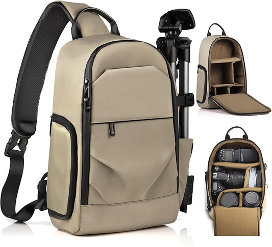 TAAOKA Camera Sling Bag, DSLR/SLR/Mirrorless Camera Backpack Case Shockproof by TAAOKA