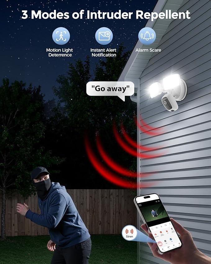 Onforu 2K Hardwired Floodlight Camera, 3500LM Motion Activated Outdoor Security - Image 7