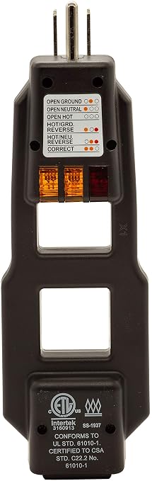 Triplett ET200 AC Line Splitter and GFCI Outlet/Receptacle Tester - Image 6