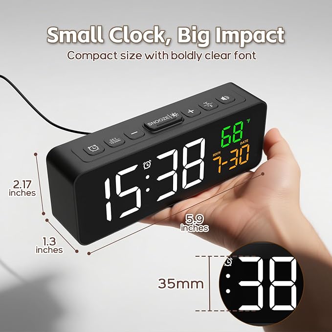 Netzu 3-in-1 Digital Clocks for Living Room - Image 2