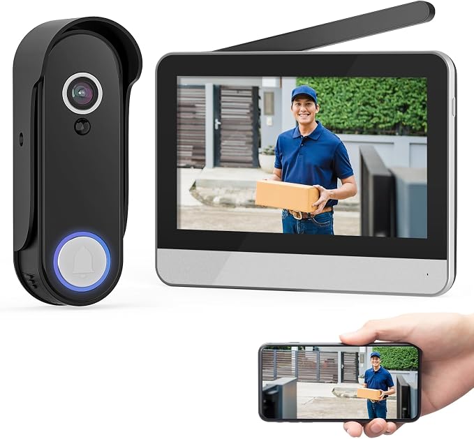 Wireless Smart Video Doorbell System, 1080P Video Doorbell Camera by WISDOMVIEW