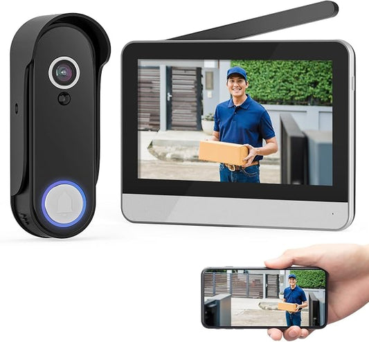 Wireless Smart Video Doorbell System, 1080P Video Doorbell Camera by WISDOMVIEW