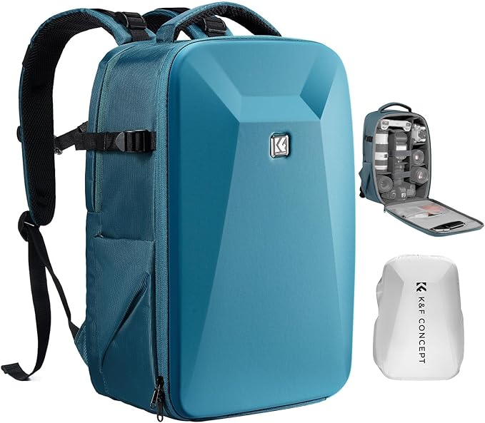 K&F CONCEPT Camera Backpack, Hardshell Photography DSLR Camera Bag by KFCONCEPT
