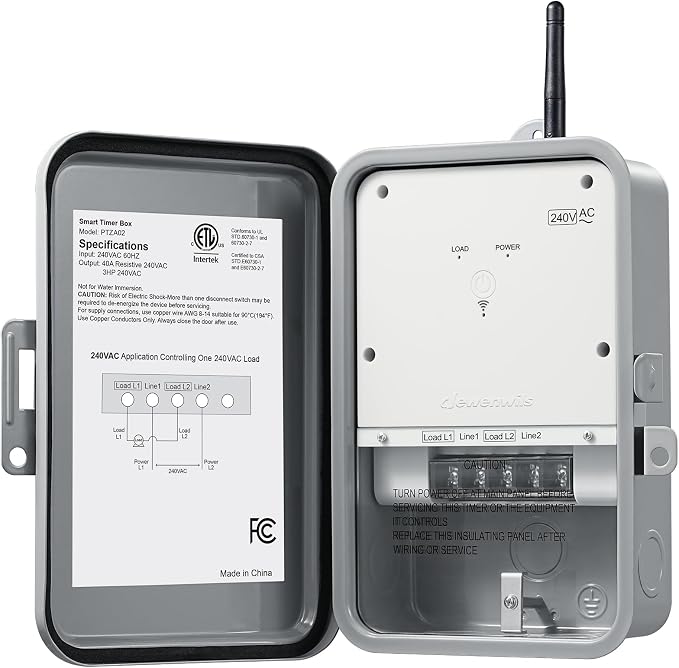 DEWENWILS 800 Series Z-Wave Long Range Timer, Heavy Duty 3HP, 40-Amp Metal Box by DEWENWILS