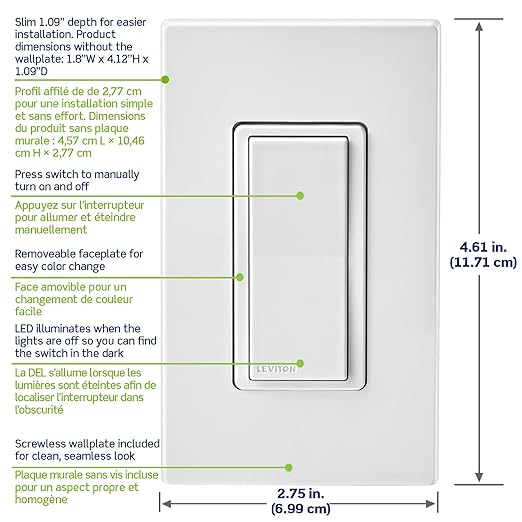 Leviton Decora Smart Switch, Works - Image 3